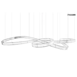 MOOSEE Lampa wisząca WAVE 380 - chrom