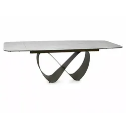 Stół rozkładany INFINITY CERAMIC 160/240x95 - beżowy/miedziany