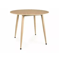 Stół okrągły RION 90 cm - beż mat/kaszmir