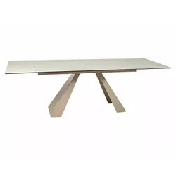 Stół rozkładany SALVADORE CERAMIC 160/240x90 - beż mat/kaszmir