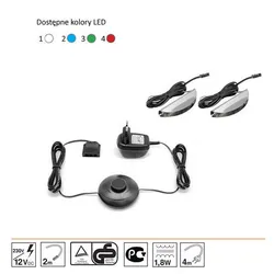 Oświetlenie 2 LED białe High Glossy Furniture