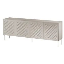 Komoda 4-drzwiowa LINEA 200 cm - beżowy mat