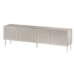 Szafka RTV LINEA 200 cm - beżowy mat
