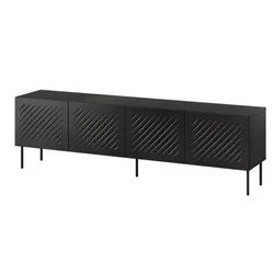 Szafka RTV LINEA 200 cm - czarny mat