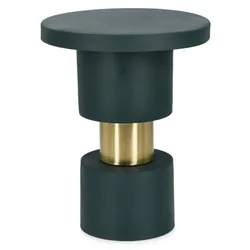 Metalowy stolik okrągły MITUL Dark Green - zielony