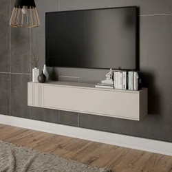 Szafka RTV wisząca 1-drzwiowa LUVIO 150 cm - kaszmir mat