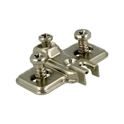 Prowadnik krzyżakowy do zawiasu MODUL - nikiel / dyst. 0 mm / wys. 8.3 mm / regul. wysokości / z Euro
