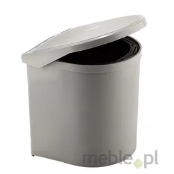 Sortownik na śmieci okrągły PP602 - szary / 1x10 l