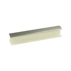 Łącznik 180° na prosto do cokołu RAUBASE - stal szczotkowana / wys. 10 cm