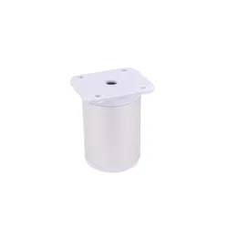 Nóżka okrągła D-860 z regulacją - aluminium / wys. 6 cm