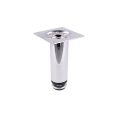 Nóżka okrągła D-737 z regulacją - chrom połysk / wys. 10 cm