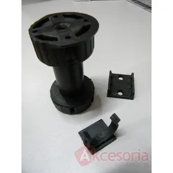 Klip do nóżki PN16 czarna  wys. 10cm z klipem