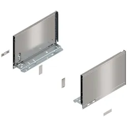 LEGRABOX Pure, boki szuflady o wys.""C"", NL=270 mm, stalowe, komplet, inox