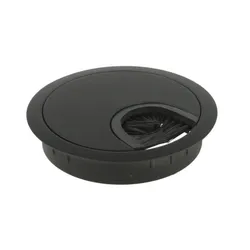 Przepust Kablowy Okrągły Metalowy fi60 mm Czarny Nikiel