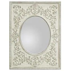 Lustro PU284A 90x120 - przecierany biały