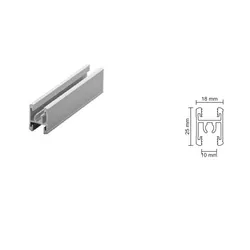 Łącznik H-25/10 do płyty gr. 10 mm - biały połysk / dł. 300 cm