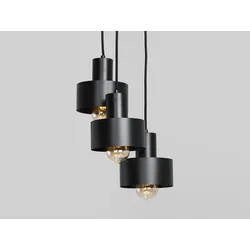 Lampa wisząca FAY 3 KOŁO - czarny