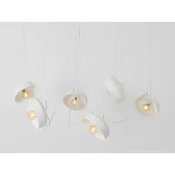 Lampa wisząca POPO FLAT L 6 - biały