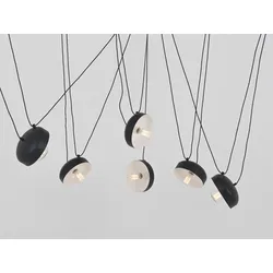 Lampa wisząca POPO FLAT 6 - czarny