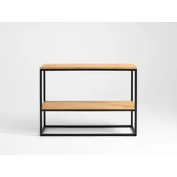 Konsola JULITA SOLID WOOD 75-2F - naturalny/czarny