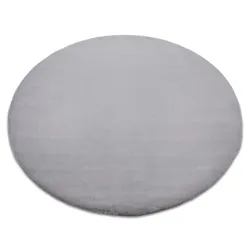 Dywan okrągły FLUFF SILVERY - szary
