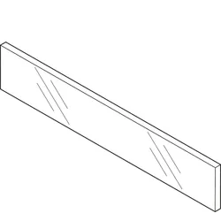 LEGRABOX Szklany Front  Do Szufl.wewn. wys.""C""dł.1082mm h=70 mm