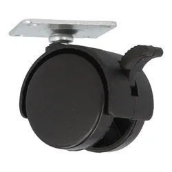 Kółko nylonowe Siso - czarny / fi 40 mm / z hamulcem