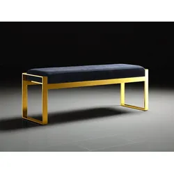 Ławka stylowa Y1027 130x41x48 cm - złoty