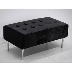 Pufa welurowa podłużna POUF007 - czarny