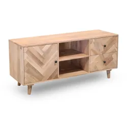 Szafka RTV PARQUET - drewno mango