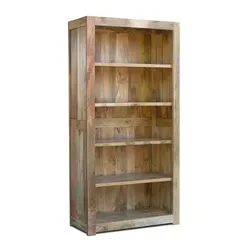 Biblioteczka drewniana MILANO - mango naturalne