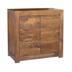 Komoda drewniana MILANO 6 szuflad - palisander miodowy
