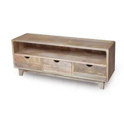 Szafka RTV drewniana RETRO - drewno mango