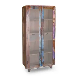 Witryna z drewna z odzysku 90cm RETRO