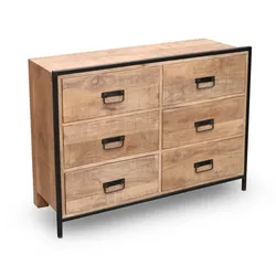 Komoda SOHO 6 szuflad - drewno mango