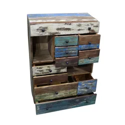 Komoda z drewna z odzysku RUSTIC VINTAGE 11 szuflad