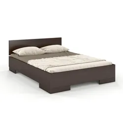 Łóżko drewniane bukowe ze skrzynią na pościel SPECTRUM Maxi&Long ST 160x220 - palisander