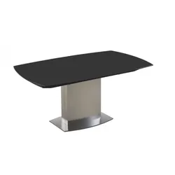 Stół rozkładany elektrycznie 160/230x100 - czarne szkło