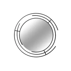 Lustro okrągłe LW6856 90cm - czarny