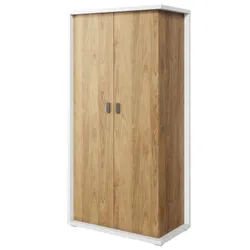 Szafa 2-drzwiowa SIMI MS-02 - biały alpejski/hikora naturalna