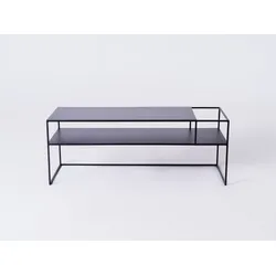 Stolik RTV SENSO FLOWER METAL 120x45 P - czarny