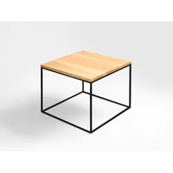 Stolik TENSIO SOLID WOOD 50 - dąb/czarny