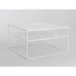 Stół kawowy TENSIO 2 FLOOR METAL 80 - biały