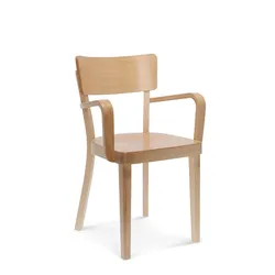 Krzesło dębowe B-9449 SOLID twarde z podłokietnikami