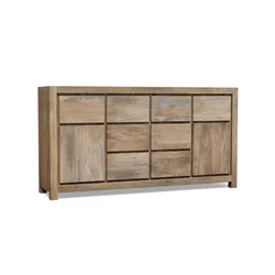 Komoda drewniana z szufladami NARVIK NR-05-MN 180 cm - naturalny