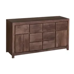 Komoda drewniana z szufladami NARVIK NR-05-MWL 180 cm - orzech