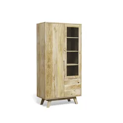 Witryna drewniana 2-drzwiowa STOCKHOLM ST-16-MN - naturalny