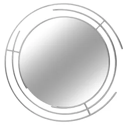 Lustro okrągłe LW6856 90 cm - srebrny