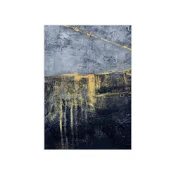 Obraz abstrakcja A0410 80x120 cm - złoto-granatowy