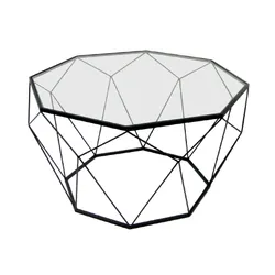 Stolik geometryczny TOYJ19-653 Ø74x42 cm - czarny
